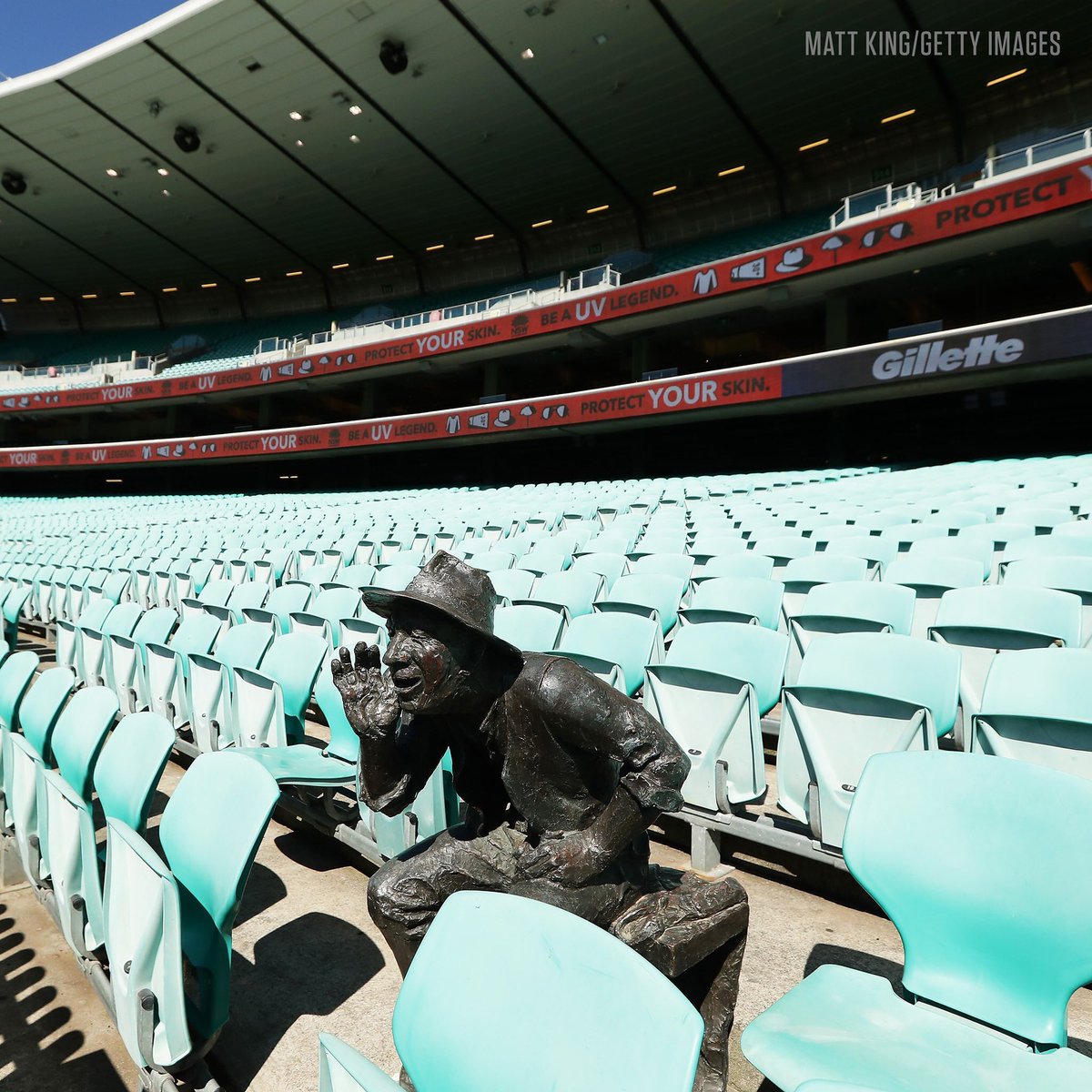 The only spectator with a seat at SCG today #AUSvsNZ