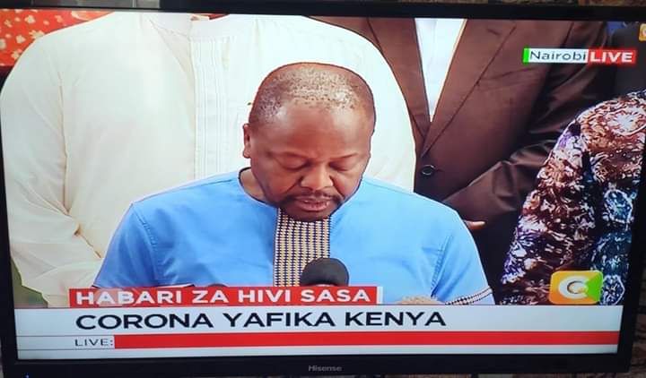 FmuliKE's tweet photo. The woman diagnosed with Coronavirus has been in the country since March 5. You can be sure she has infected other people. When we called for the country to close the borders, they mocked us. Health CS Mutahi Kagwe cofirms #coronavirusinKenya COVID-19 https://t.co/ATz1dvl8pz