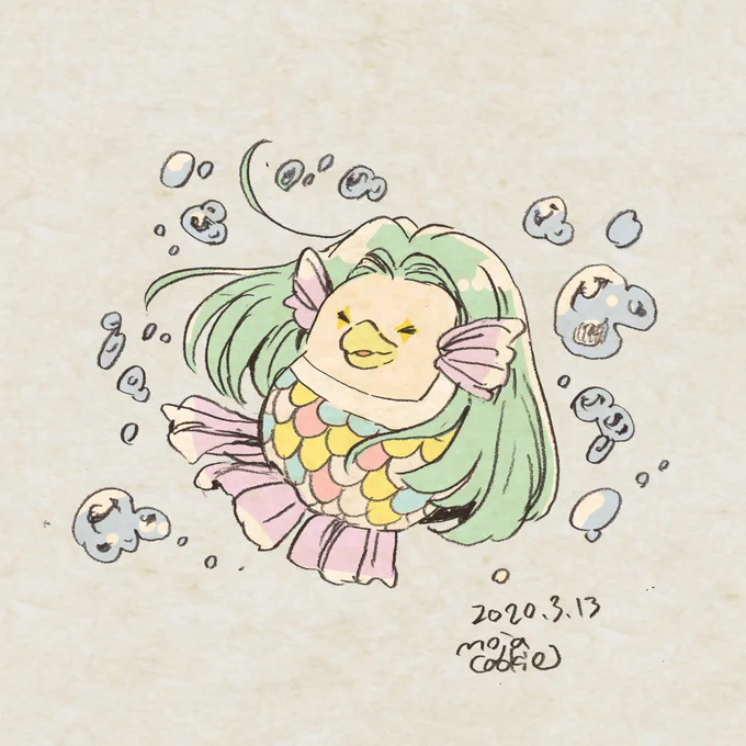 一刻も早く収束しますように #アマビエ 