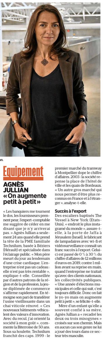Laurent_Chance's tweet photo. « Elles portent leurs boîtes au sommet » : Focus sur des dirigeantes dont les entreprises se distinguent. (2/2) 
. Madame @AgnesJullian, CEO de @Technilum.
(Article de @VirginK et @CyrusleVirus, @LeParisien_Eco)
#Technilum #AgnèsJullian https://t.co/eORQD2OLXR