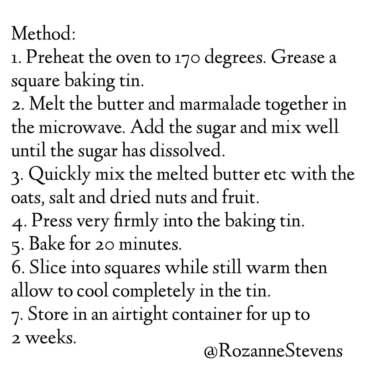 You’ve probably scoffed all the shopbought treats already so here’s a recipe for Marmalade Oaty Flapjacks. Lovely recipe for kids to make too. More nutritious than biscuits and lovely with a cup of tea.  @PatKennyNT  #Covid_19  #GlobalGoals  @NoosphereI