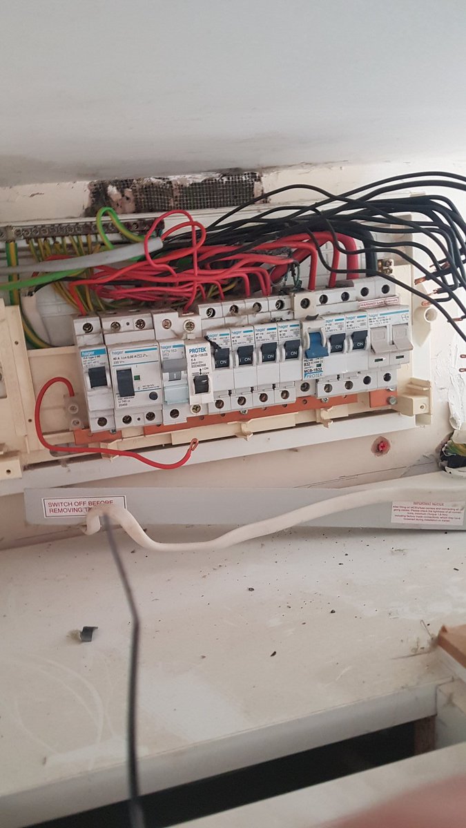 Never know what your going to find when you take the front cover off 😱 #electrician #suffolk