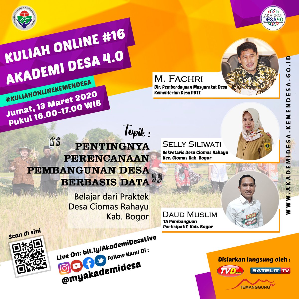 MahyuniEvi's tweet photo. Selamat sukses #KuliahOnlineKemendesa 
Smg memberi manfaat bagi desa.
#KuliahOnlineKemendesa 
@halimiskandarnu 
@anwsanusi 
@taufikmadjid71 
@fachrilabalado 
@imansyukri https://t.co/iXl1MfREPH