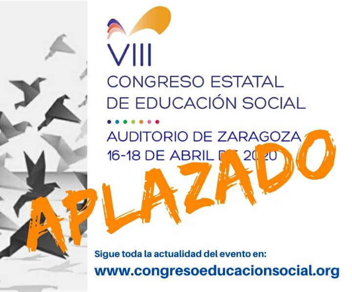 ⚠️Aplazado el Congreso Estatal de Educación Social que se iba a celebrar en Zaragoza.
consejoeducacionsocial.net/aplazado-congr…