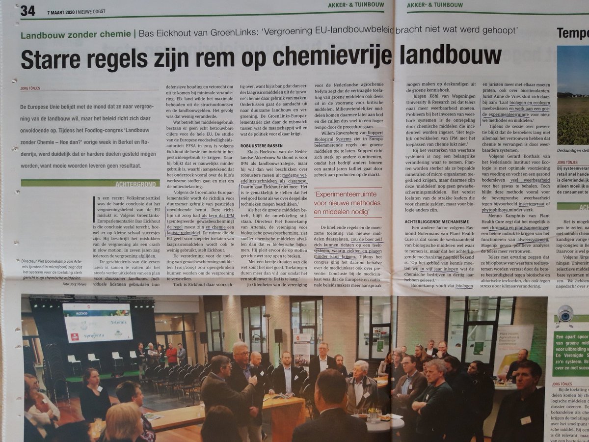 PHMulder1's tweet photo. 'Starre regels zijn rem op chemievrije landbouw.' Verhogen plant-/bodemweerbaarheid: van #controlemodel naar #adaptatiemodel: #hetnieuweboeren...er wordt meer over gesproken dan ooit. #bemoedigend #transitie naar #NIL (natuurinclusievelandbouw) https://t.co/fXwvYF3deF