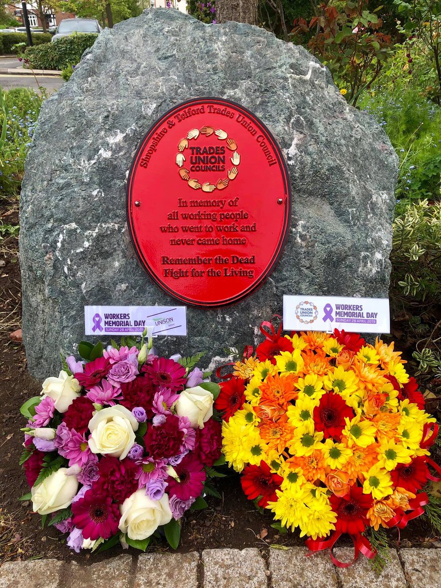 sectstuc's tweet image. Workers Memorial Day Join us Saturday 25th April 1045am Wellington Peace Garden by Wellington Leisure Centre #hazards #westmidlandstuc #TUC