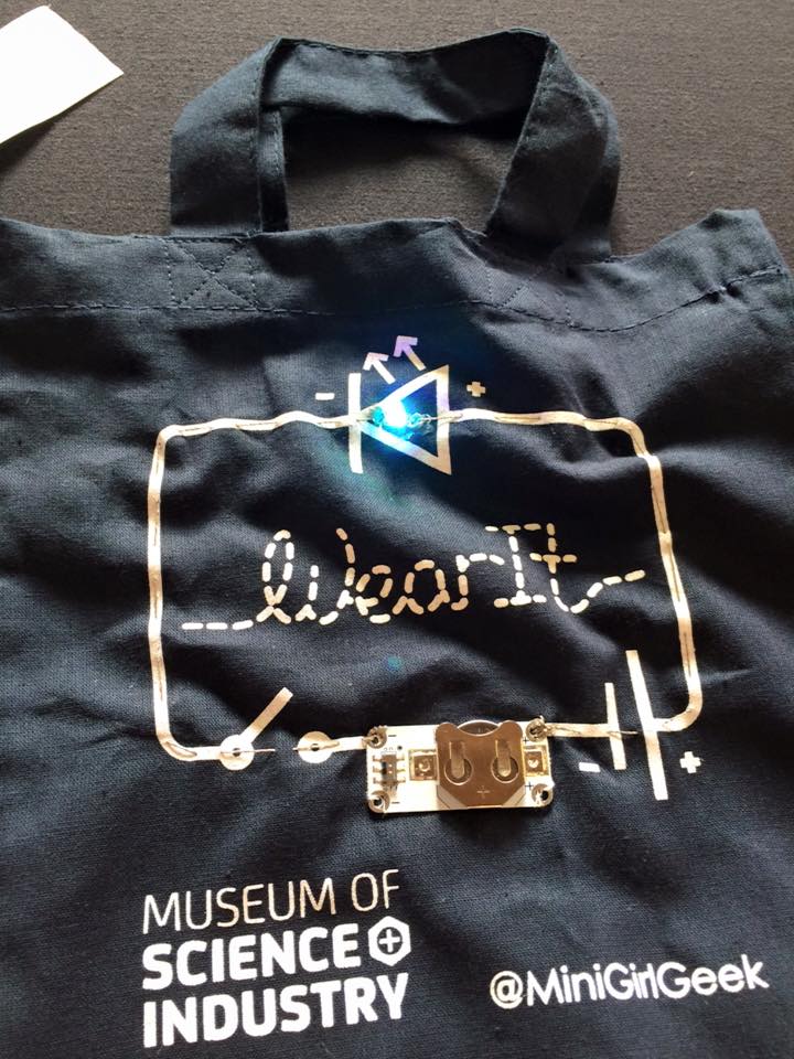 ItsAll_Geek2Me's tweet photo. Throw back to March 2016 when the kids had their first go at soldering, and I was introduced to #WearableTech by taking part in a workshop ran by @MiniGirlGeek at #MSIManchester @sim_manchester #MakeFest https://t.co/iYALX16PZC