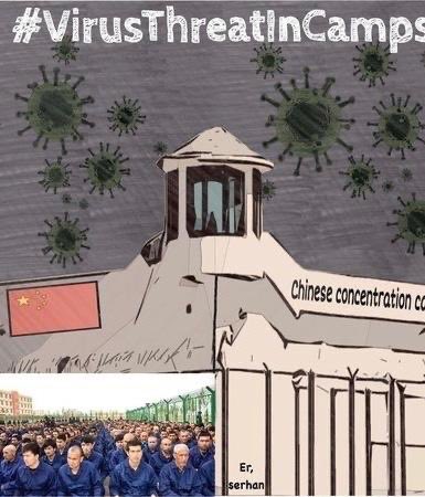 UHaraketi's tweet photo. Türkistanda #ToplamaKamplarındaki milyonlarca Doğu Türkistanlı Çinin Kasitli olarak virüse kurban ederek soykırıma maruz bırakmaktadır. #DoğuTürkistanlı gençleri sürekli olarak #KoronaVirüsünün ana merkezi olan #Wuhan ve #Hubey bölgelerine taşımaya devam ediyor. https://t.co/fwAfnkhG21