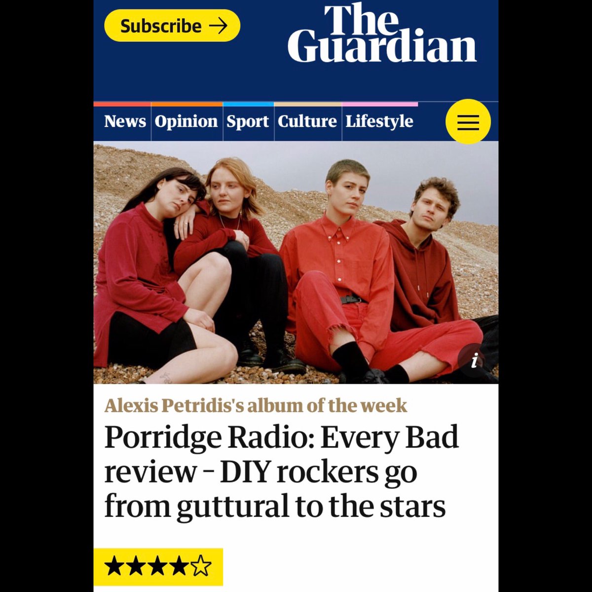 LEAPLAYMUSIC's tweet photo. 포리지 라디오(Porridge Radio) 데뷔 앨범 [Every Bad] 발매 (Digital/CD/transparent blue LP)

멜론 https://t.co/1YfdRLLDpO
지니 https://t.co/QyLsnGAim3
FLO https://t.co/G7xiWiywSn

#포리지라디오 #porridgeradio #everybad #secretlycanadian #리플레이뮤직 https://t.co/2PnylxbF65