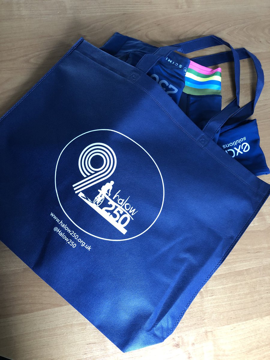 halow250's tweet photo. #Halow250 has a new #bag4life and we think it is rather smart. Made possible with the generosity of @FR_Architects_ @CheeversHoward @GMRLondon @mazdaukpr @MazdaMotorlux @LitecupUK @uutensil @ExchequerSol and @YoungsPubs #toppeople #supergenerous https://t.co/PiE9YSNXtf