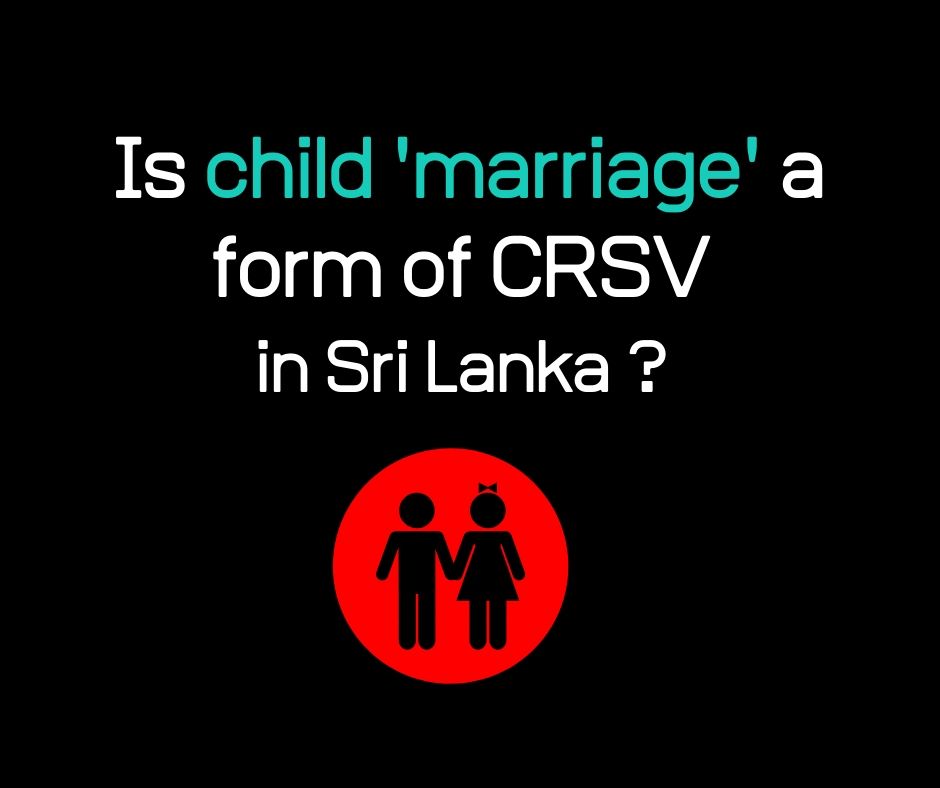 CEJ_SriLanka's tweet photo. Are child 'marriages' or early cohabitation forms of CRSV in Sri Lanka? For more details and findings click here:
https://t.co/dLNqXC07Kx

@GlobalFundWomen @shyamalagomez @UNDPSriLanka @CanHCSriLanka @UKinSriLanka @ThyagiR @Tharaka_WBH @OpenSociety 

#PostWar #CRSV https://t.co/BsuS8dchLx