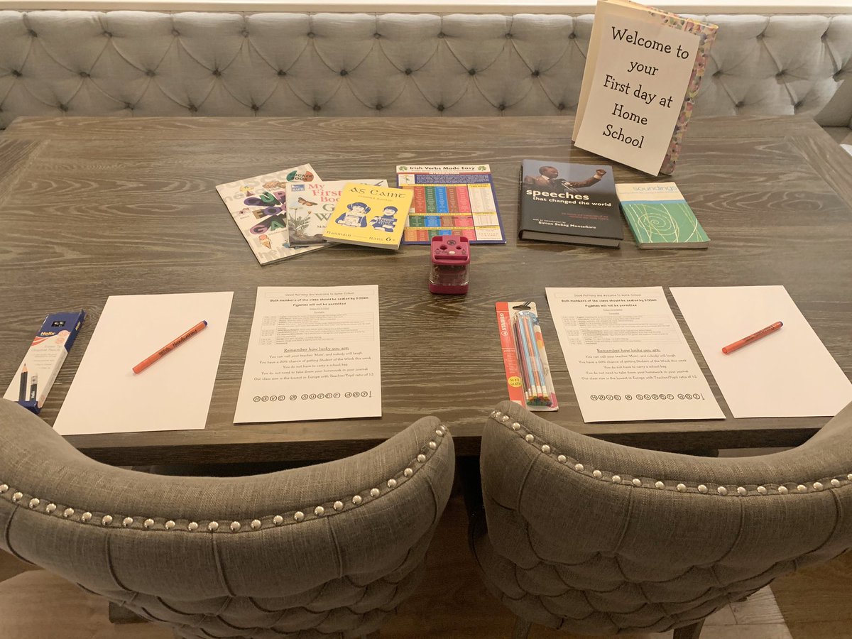 MichelleCullot1's tweet photo. They’ll get some land😂First Day of Home School surprise for my two students. A memorable Friday the 13th😂 #IrelandLockdown #Covid_19 https://t.co/sjUZvkNstt