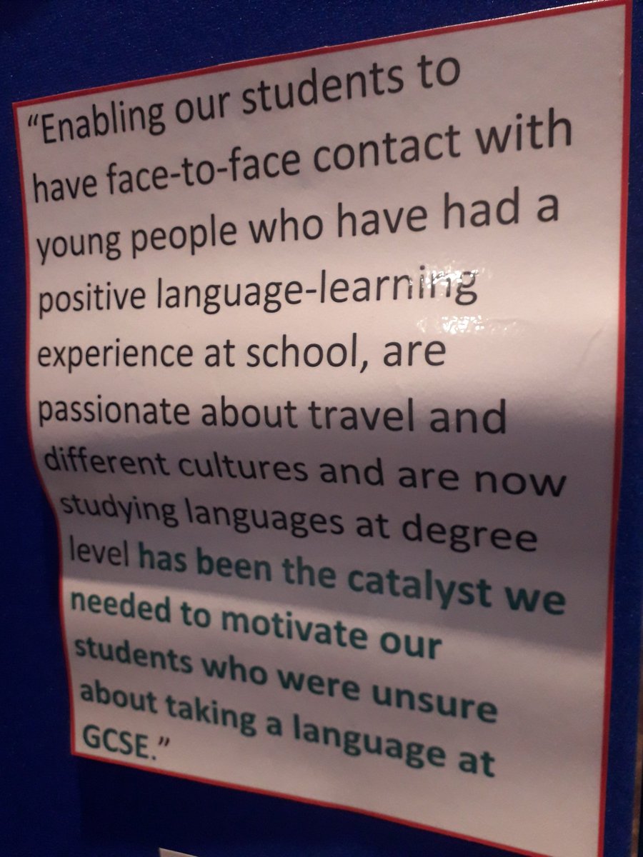 becca_kirkby's tweet photo. Teacher and mentor testimonials at our stand today at #LW2020 #mfltwitterati @LangHorizons Come and see us at stand 16!! https://t.co/JyYId14WHV
