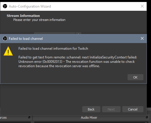 moerighan's tweet photo. Wtf does this even mean? I can't connect to twitch from Obs now but I can use my stream key. #flipstable https://t.co/aHfH4Daj54
