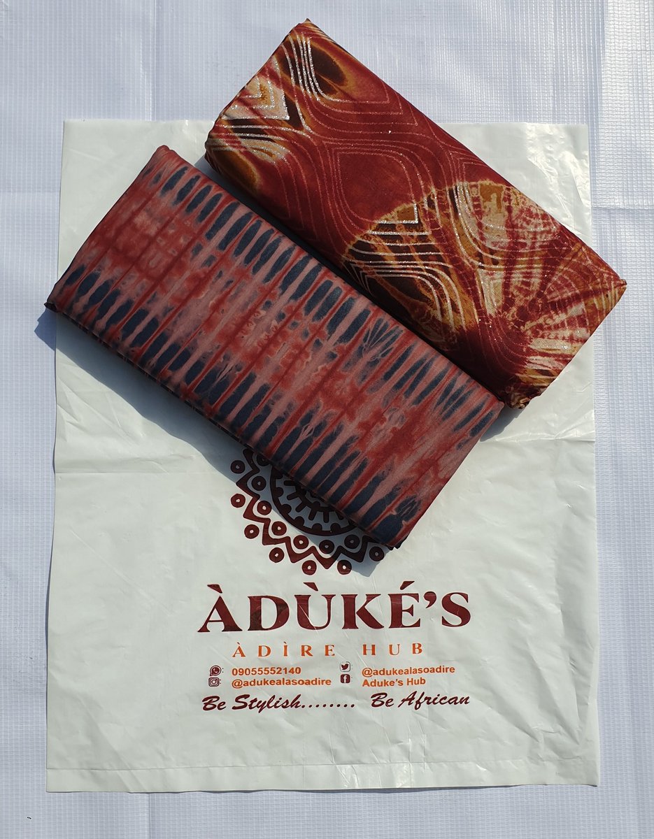 adukealasoadire's tweet photo. Lovely Àdìre fabrics delivered to Mrs Elesho in Abuja on Tuesday 💃 Thank you for shopping with us again ma'm 🤗

PS: She is giving them as a gift to a couple 😀. You can't go wrong with Àdìre 😉

We have various Àdìre fabrics you can shop from &amp; affordable👌 https://t.co/wTlmRcWKow