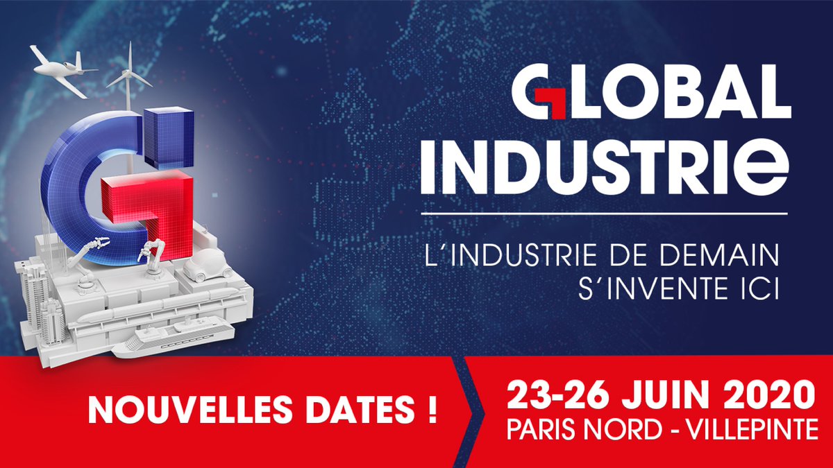 Salon_GI's tweet photo. On est de retour à Paris Nord Villepinte du 23 au 26 juin 2020 ! Merci à tous pour votre soutien 🙏 #GiParis #industrie #industrie40 #Villepinte https://t.co/E6wKhytqh1