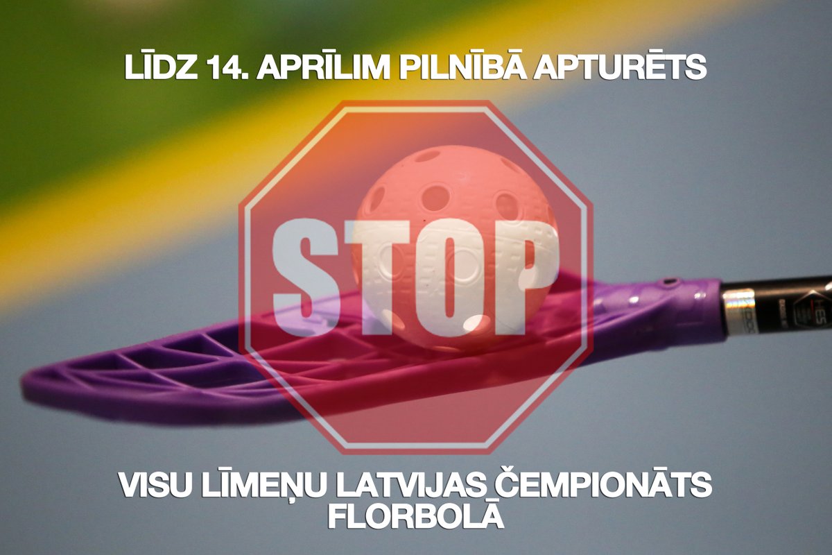 Līdz 14.aprīlim apturēts visu līmeņu Latvijas čempionāts florbolā #florbols #floorball floorball.lv/lv/2019/jaunum…