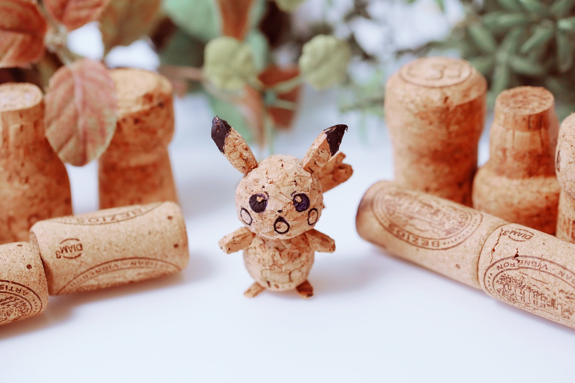 ホイップシュガー ポケモンのコルクアート作成してみました これ ワインコルク1個でコルク人形作ってるんですよ ホイップシュガー旦那のコルク人形も気になる人は是非応援してください T Co Rrfi6dcbb6 Twitter