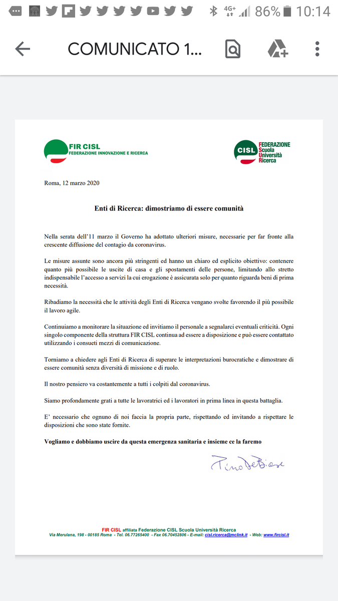 fircisl's tweet photo. Insieme possiamo farcela: siamo una comunità! https://t.co/tpLT9lKrf2