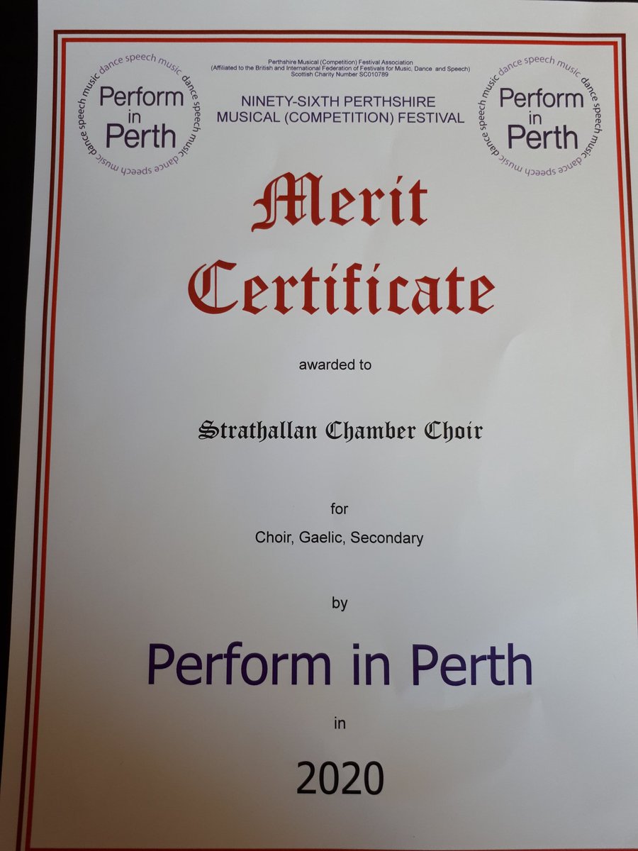 DMarkLauder's tweet photo. The @StrathallanSch Chamber Choir's first foray into Gaelic music was well received! Delighted to be developing our increasing support of Traditional Music in Scotland. Well done all! #PerforminPerth #Gaelic #schoolmusic
@strath_music @strathpipeband@SCISschools https://t.co/t0MYnlAief