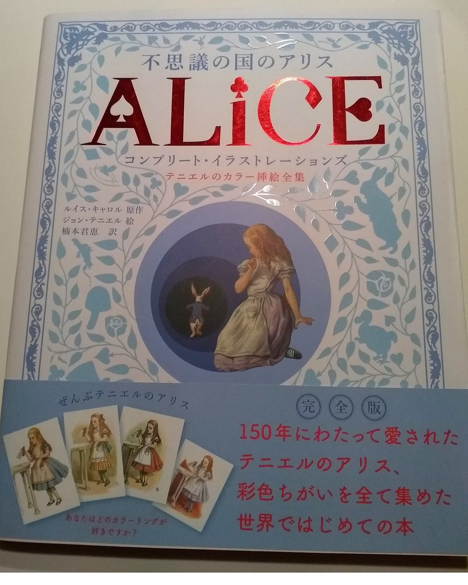 ぴ る す 娘の教科書購入の為だけに隣街の書店まで片道30分近く掛けて行ったかいがあった 不思議の国のアリス テニエルのカラー挿絵全集だと 買わない訳が無い そしてこの装丁 実物はもっと美しい 不思議の国のアリス T Co