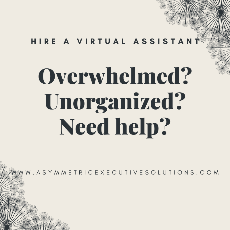 AsymmetricExec1's tweet photo. Overwhelmed, we are more than happy to help you out. #virtualassistant #va #virtualassistantservices #entrepreneur #personalassistant #smallbusiness #womeninbusiness #executiveassistant #workfromhome #virtualassistants  #virtualassistance #freelancer #virtualassistantforhire https://t.co/7VExjqbJn8
