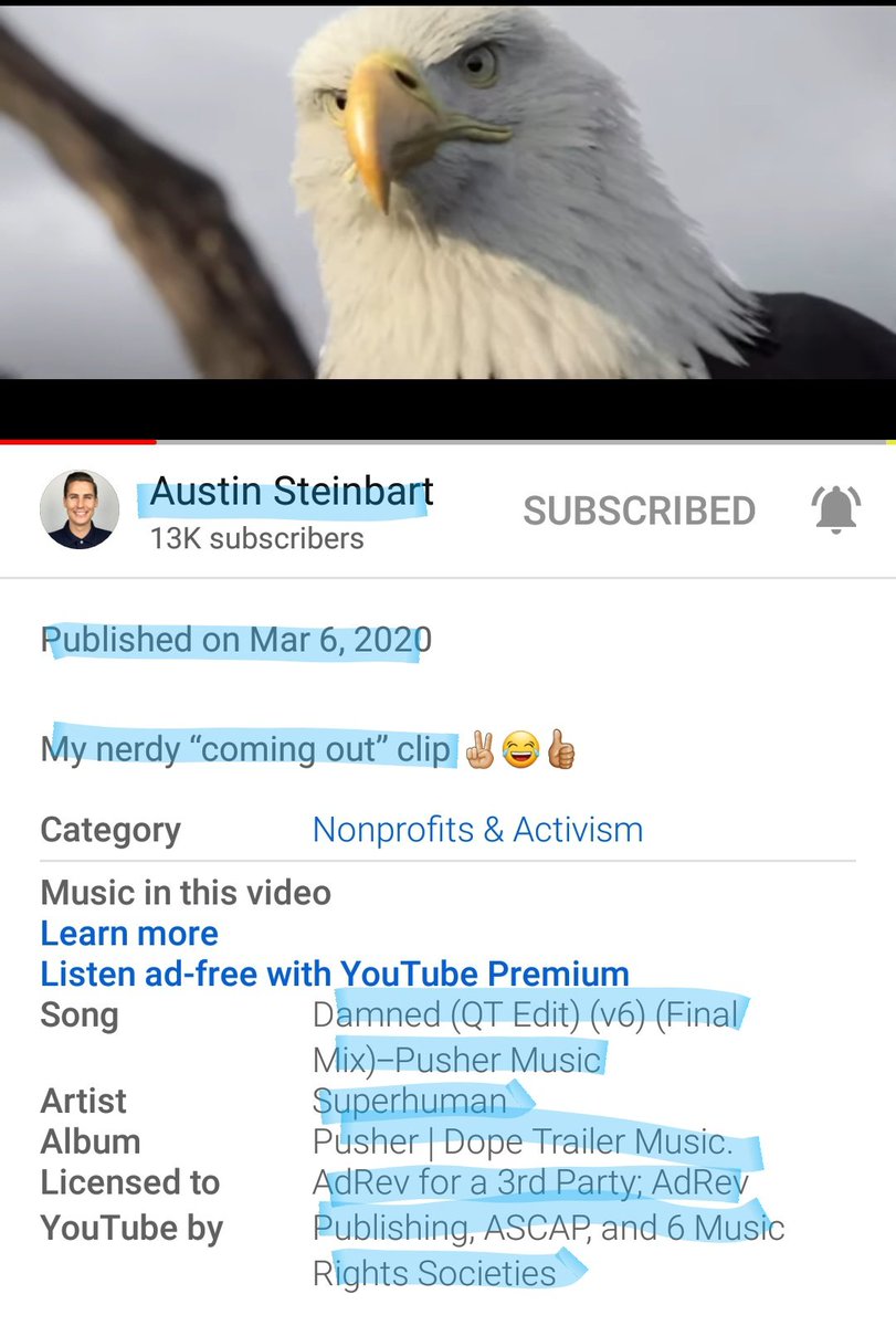 8) I remember from a comment on YouTube that  @AustinSteinbart was asked if he created this video himself, I believe he responded that it's from a video game, maybe Assassins Creed. Just in case you were wondering...It's just his "nerdy 'coming out' clip." (Not undercover anymore)