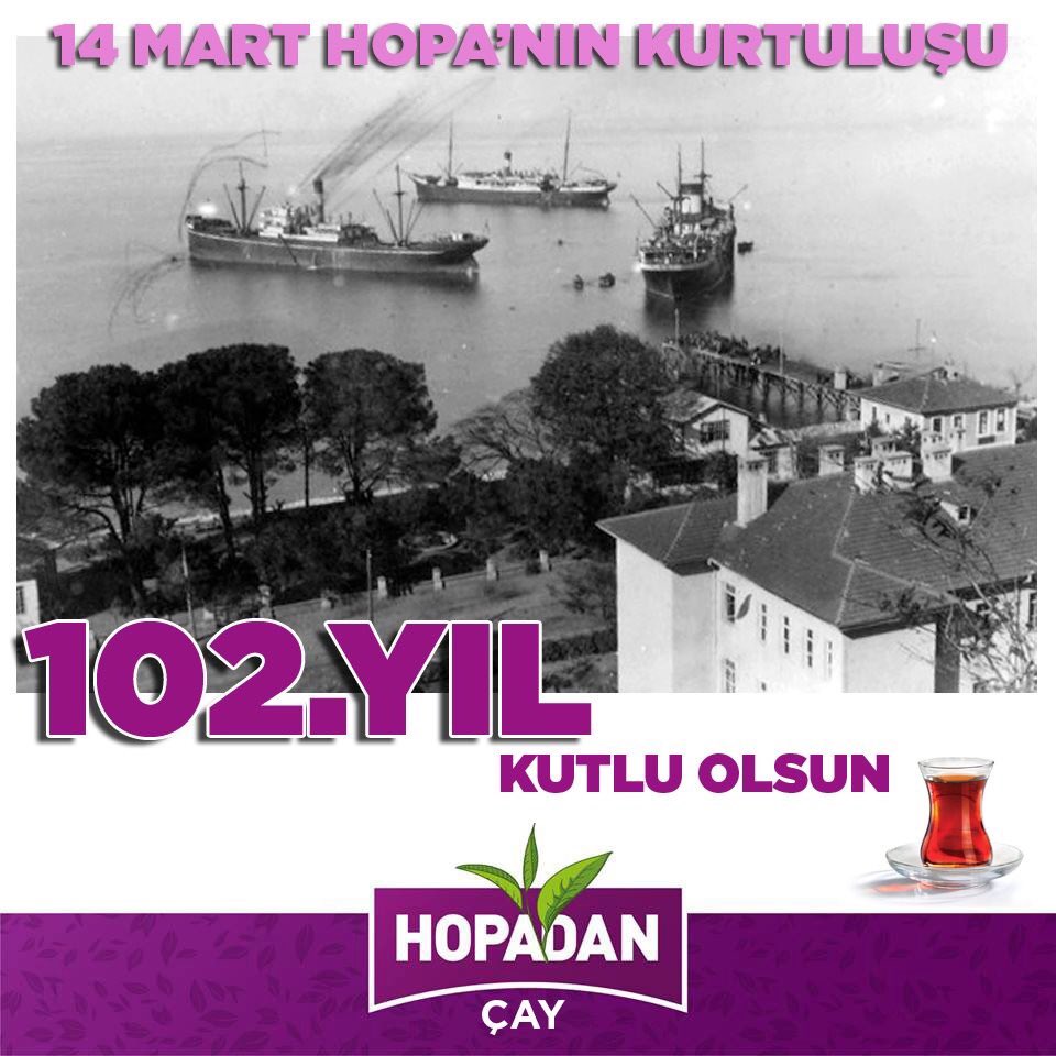 hopadancay's tweet photo. Büyük bir gururla.
102. yılımız kutlu olsun.
#hopa #hopadan #hopadançay https://t.co/bQg1orWrBd