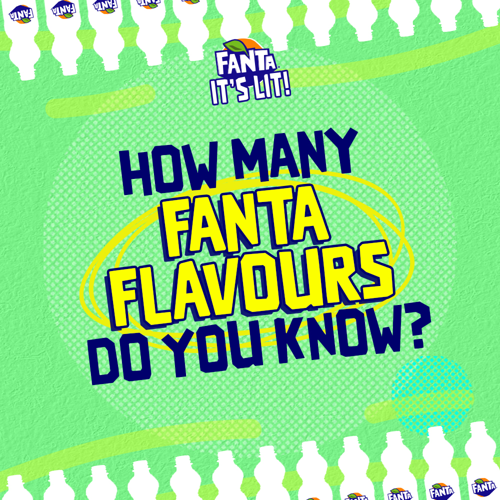 FantaGhana's tweet photo. How many Fanta flavours do we have in Ghana? The first 3 people to respond correctly get 3 free packs of Fanta. Let’s go!!! You must be following all our pages to qualify. Terms and conditions apply.

#FantaItsLit #FantaGh https://t.co/1gBKX2oGVZ