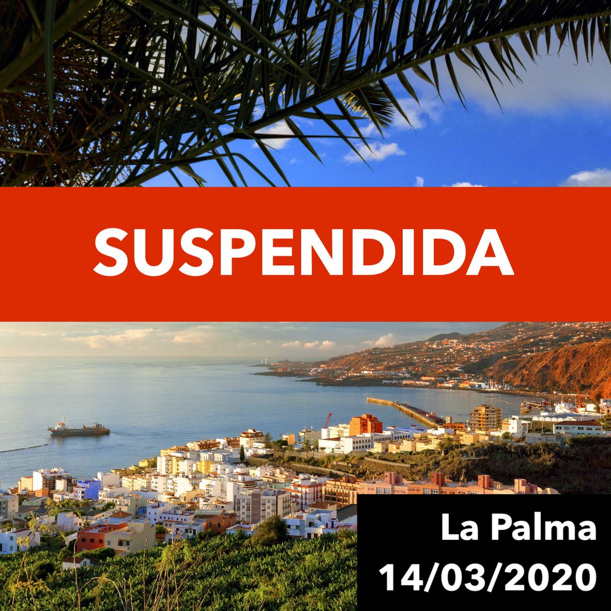 testpatronapp's tweet image. AVISO: Se suspende la convocatoria de mañana de los exámenes de #PNB y #PER en #lapalma #canarias. Actualizaremos con más información en el momento que nos informen.

#yomequedoencasa #quedateencasa #coronavirus
#testpatron #nautica #escuelanautica #examennautica #marinusapps