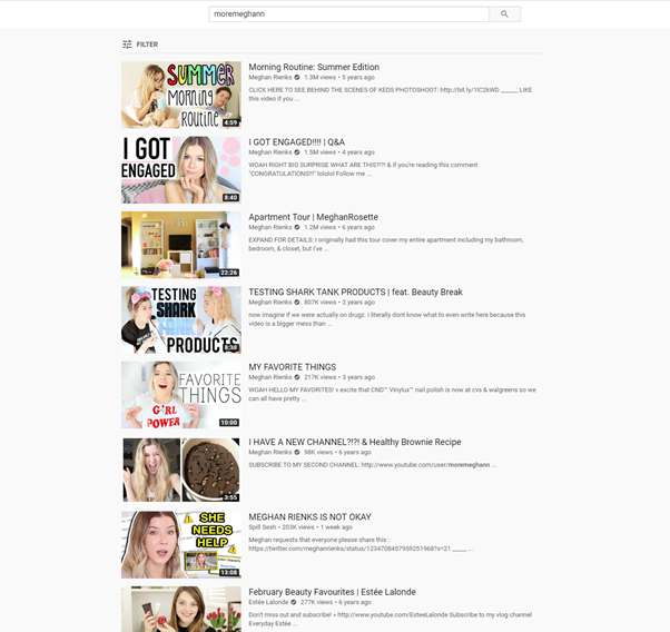 fluffilymgc's tweet photo. @meghanrienks the channel won't even show up if you search the actual url name of the channel? You can only find Beauty Dior by clicking the link on your main channel page... https://t.co/9iAcBStuYJ