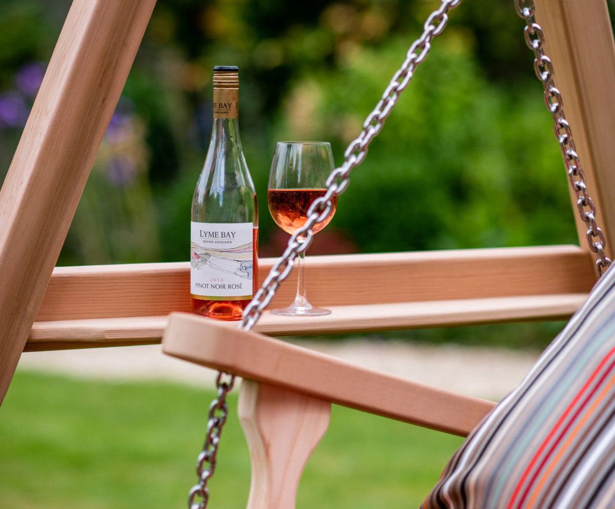 The days are getting longer and we can't wait for those idle summer evenings in the garden with good company, a glass of local @LBWdrinksltd wine, the sound of birdsong and the gentle movement of the swingseat beneath us. Bliss. 🌿