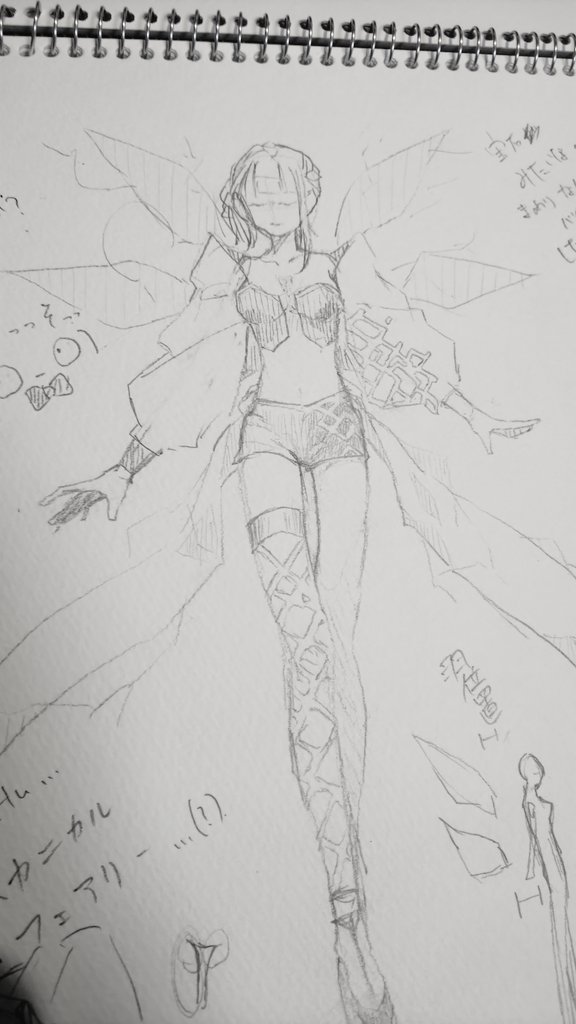 私の描くおなごが見たいと誰かが言ってくれたのでスッッと落としていきますね( ◜ω◝ )
はい、ツイッターにあげてないだけで結構色々描いてるのあるんですよ((
ぼやけて見にくいです…すみません。