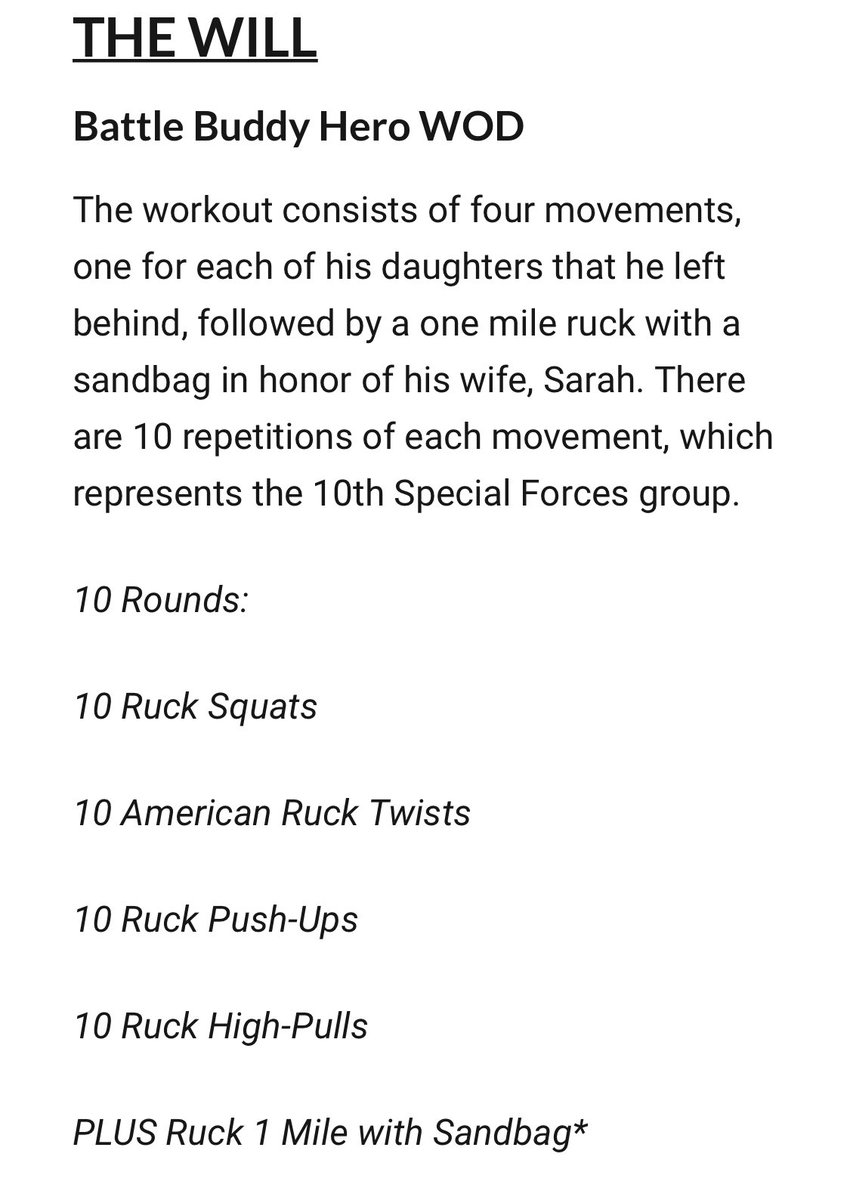 F3Nolensville's tweet photo. 10 for a Hero WOD, The Will. #Goruck #CrossFit #Nolensville https://t.co/6m6kx6FQgf