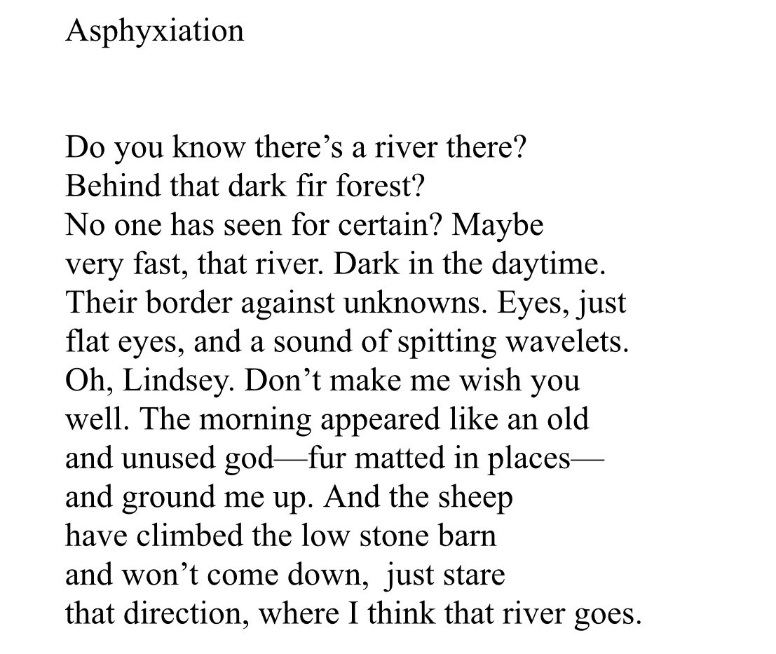 The day she died molly sent me a small book of poems she’d been writing over the last two months. It is called Folk Physics. This is the first poem from that