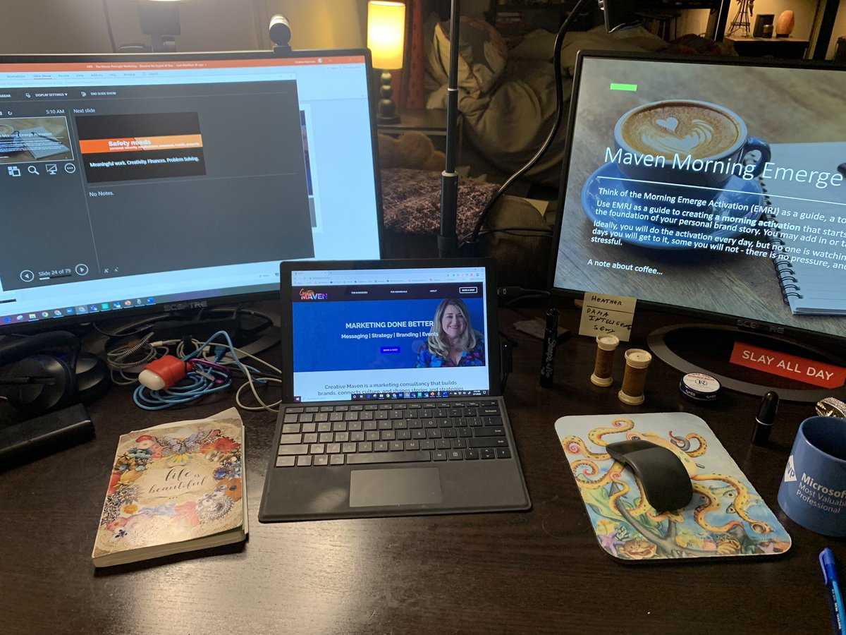 heddamaven's tweet photo. In the zone. Kicked off my virtual #TheMavenPrinciple 2-day Workshop this morning at 2 AM my time for across the pond client’s team of champions. Woot! Love leading these. #powerskills #workfromhome #professionaldevelopment #naplater @creativemavens #MVPBuzz @MSTCommunity https://t.co/GXpGG7JUPT