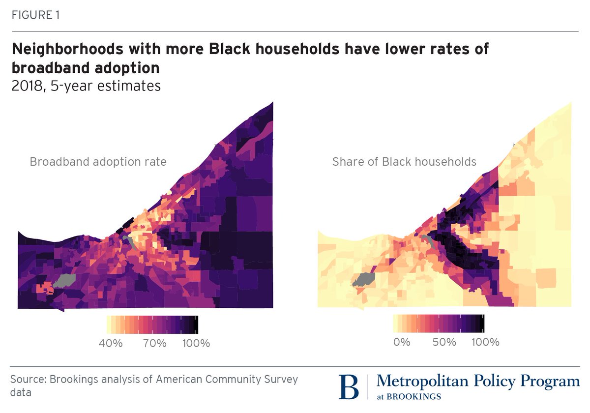 BrookingsMetro's tweet photo. The legacies of Cleveland’s racial discrimination will not be easily erased, write @larafishbane + @AdieTomer, but a commitment by civic actors to the digital equity space can contribute to lifting the area’s communities up. Read the new blog. https://t.co/jgL8g1QjHS https://t.co/Jj60RWCtJX