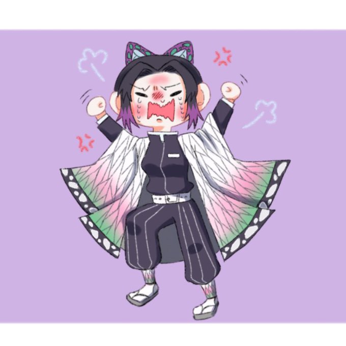 どっかの山田さんがTwitterに投稿した胡蝶しのぶ(鬼滅の刃)のイラスト。