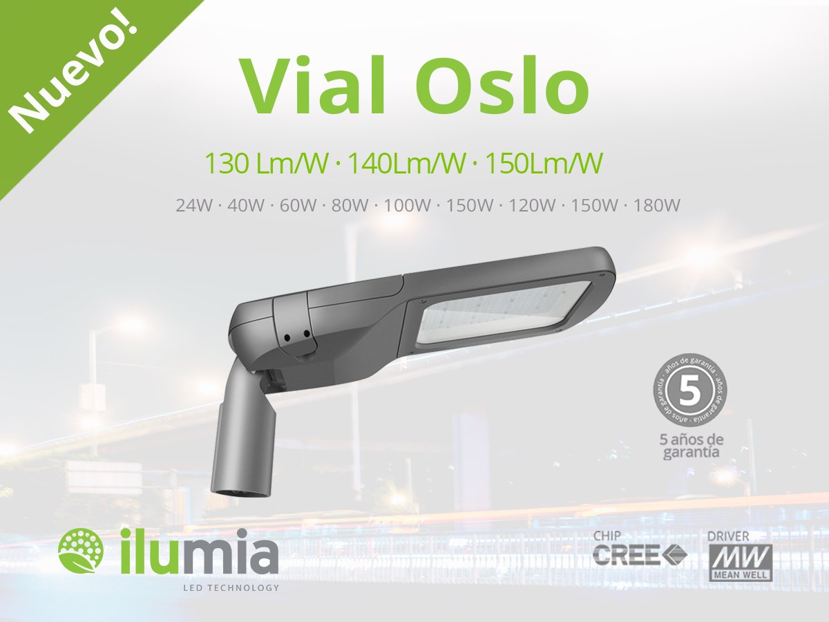 ILUMIA_LIGHTING's tweet photo. 🔘VIAL OSLO 🔘Con unas características únicas 🎖️Cuerpo de aluminio inyectado para conseguir una mayor disipación del calor y grupo óptico cerrado por vidrio templado plano 😃👌🏻 Solicita información y ¡PÁSATE A ILUMIA! 💚 https://t.co/mqtsAW8Q7x