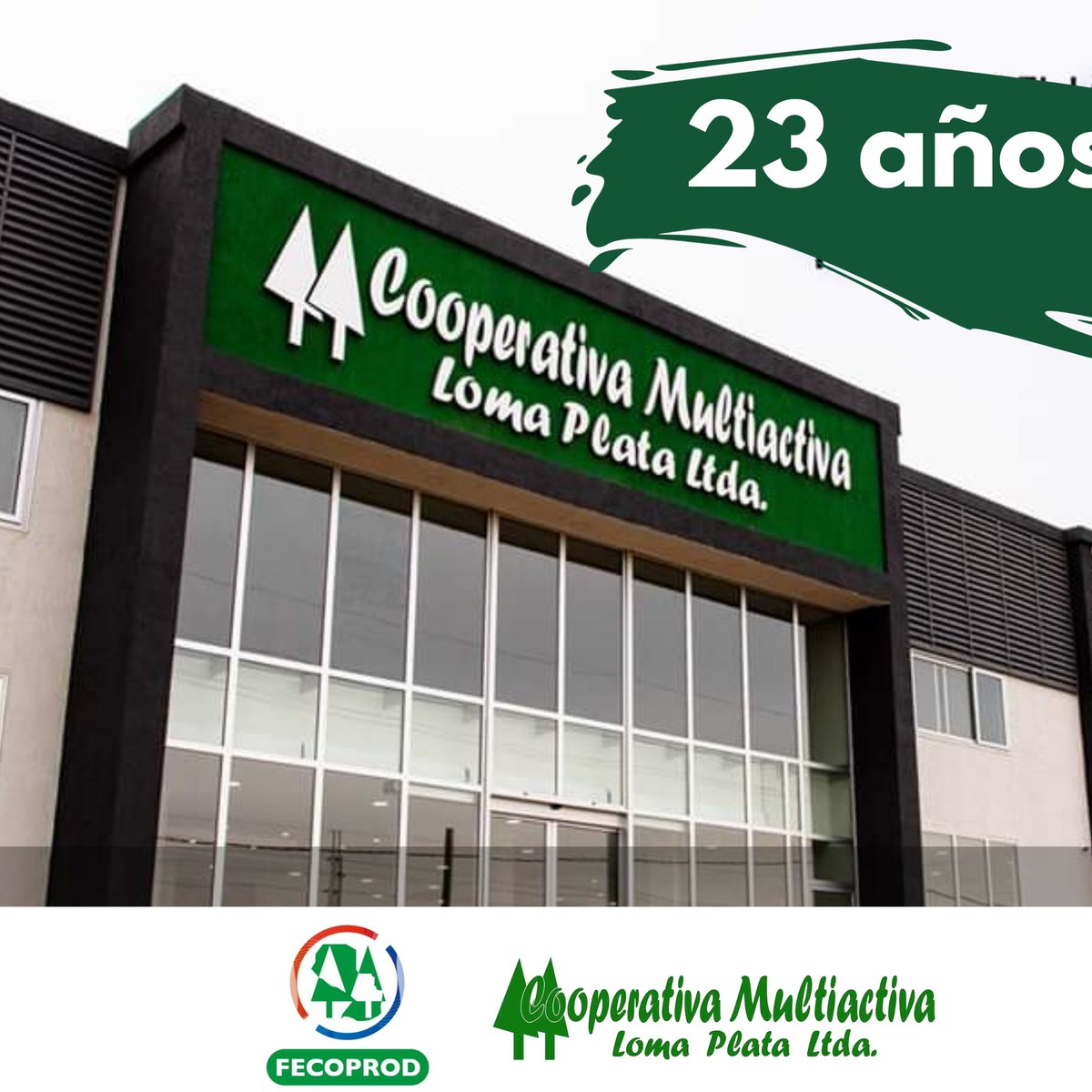 PYFECOPROD's tweet photo. ¡Nos sumamos a los festejos con los compañeros de la Cooperativa Multiactiva Loma Plata LTDA. ! 🤝

¡Feliz aniversario y siempre deseándoles el mayor de los éxitos y bendiciones! 🎉👏 https://t.co/SZPDnjvErd