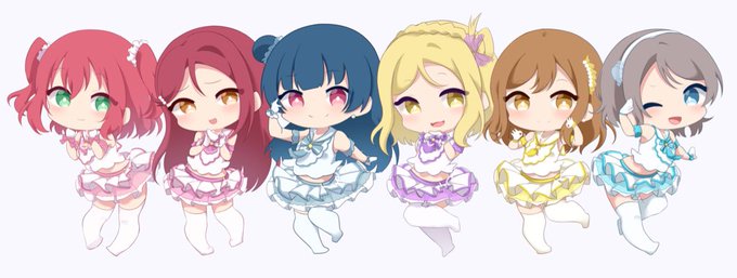 ステッカーは今のところこの6人で作ってます!
入稿間に合えばかすみんと残りのメンバー増えるかもです! 