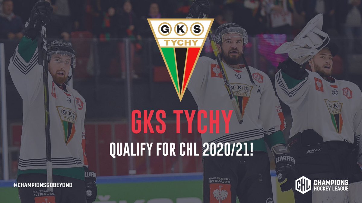 championshockey's tweet photo. Due to the cancellation of the Polish playoffs in response to the Coronavirus outbreak, GKS Tychy are awarded a place in the 2020/21 CHL as Regular Season Winners.
#RaceToQualify #ChampionsGoBeyond https://t.co/2bzIvwEvNU
