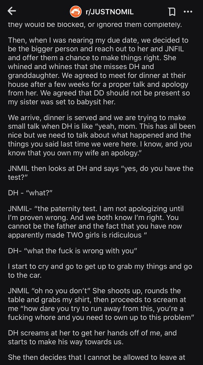 JustNoMIL1's tweet photo. MIL thinks I cheated on my husband because we’re having a girl (tw: physical assault) https://t.co/mpMvIpZADQ