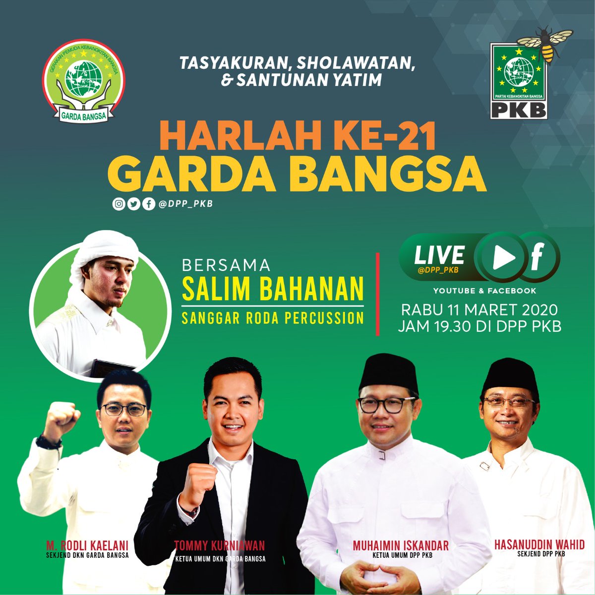 Garda Bangsa menjadi representasi kepemipinan visioner PKB ke depan bagi anak-anak muda di Indonesia #Harlah21GardaBangsa
