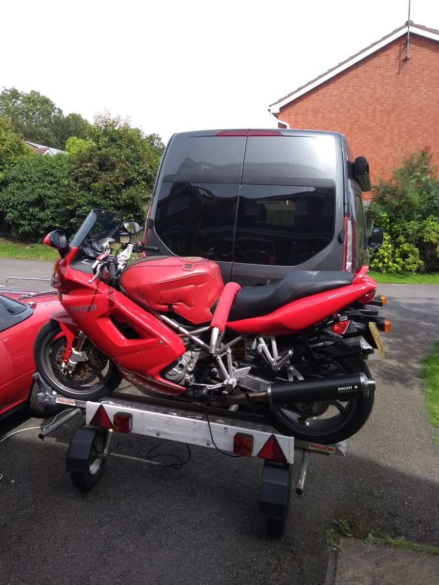 Auto_Campers's tweet photo. 6 Wheels on my Camper!

We are delighted to share images from Bob &amp; Joanna who when on longer tours don’t have room inside their MRV, so they simply pop their Ducati on an easy lift trailer to take with them when they fancy some 2 wheel touring. https://t.co/iufPGoDY3M
