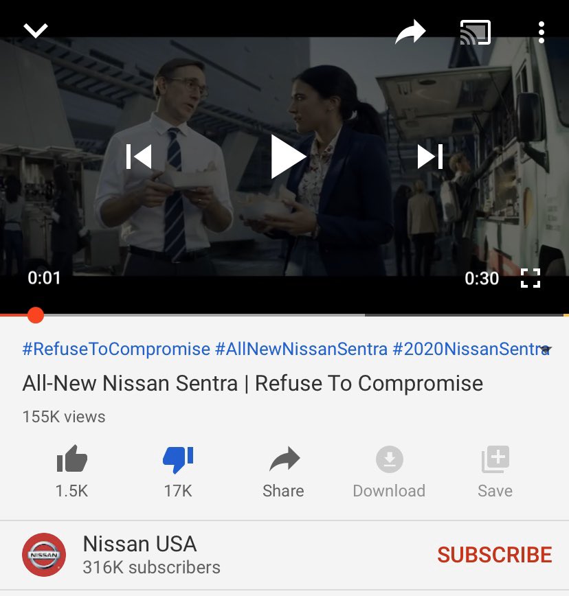 LaReinaCreole's tweet photo. Up to 17K dislikes now 🤣#StayWokeStayBroke
#RefuseToCompromise #Nissan https://t.co/wLaxpIfIm1