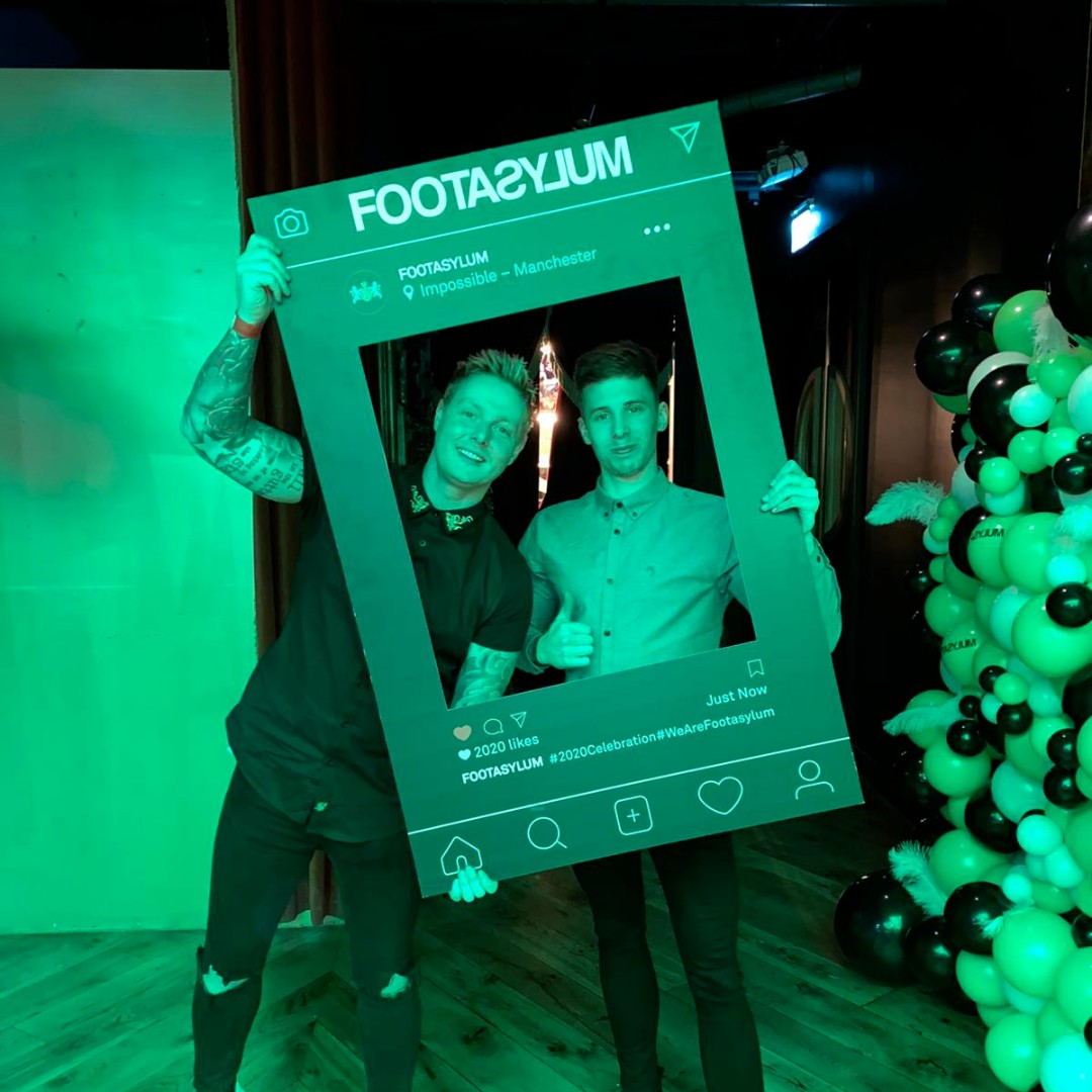The boys pictured here from Footasylum were celebrating with a selfie frame produced by Carrick on eco board and also celebrating planting a tree in Australia – which Carrick do every time an #eco board selfie frame is commissioned. #FRAMESPLANTTREES