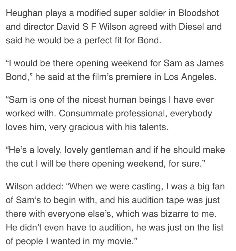 debraj7919's tweet photo. #SamHeughan is A Star, An Actor of the Highest Caliber. Director David Wilson of #Bloodshot 🔴 wanted Sam in his Movie before he even saw his Audition Tape. That speaks Volumes in itself. So proud to call myself a Huge Fan of @SamHeughan https://t.co/489mHISAzn