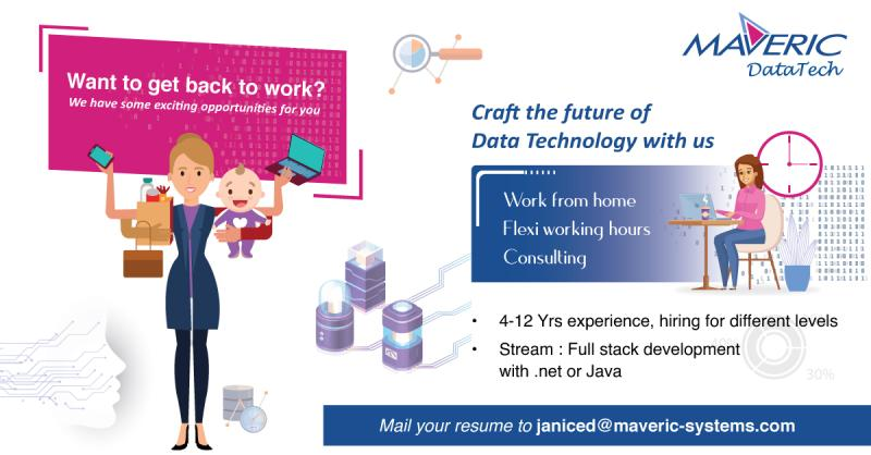 muraleepai's tweet photo. We respect your priorities and want to make "back to work" flexible and meaningful for you.
Reach out to Janice D'Sa #dotnetdevelopers #javajobs #fullstackdevelopers #womenintech #BeAMaveric #datajobs #careerbreak https://t.co/8iaPuSv1j4