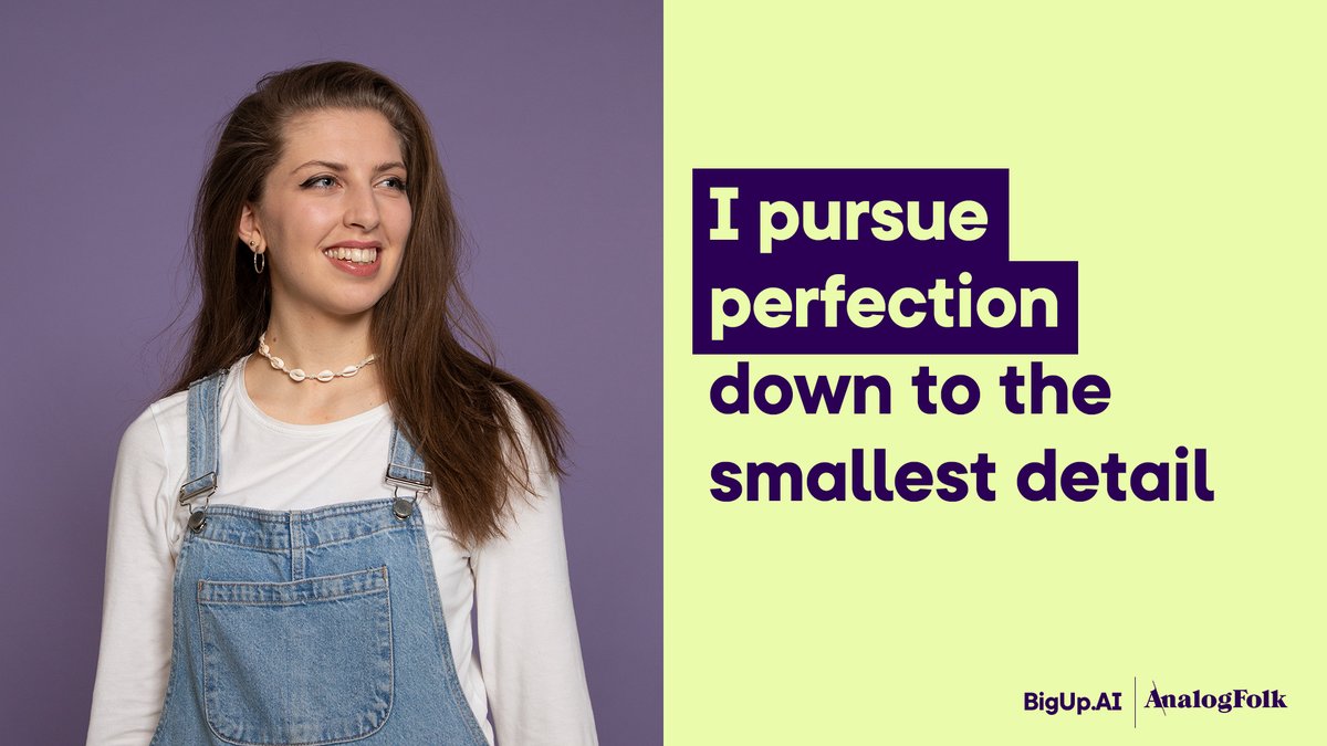 AnalogFolk's tweet photo. Talking yourself down? Big yourself up, with https://t.co/uclFFMklXX. The tool that will help you self-promote with impact. Find out more here: https://t.co/GSj89D2TX9 #BigUpAI #EqualityEveryDay https://t.co/Yuu6B35vfi